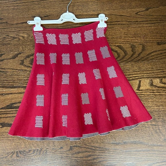 Luella couture red patchwork skirt